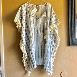 Fringe Striped Cover Up